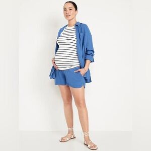 Old Navy Maternity Foldover-Waist Pull-On Shorts -- 4-inch inseam
